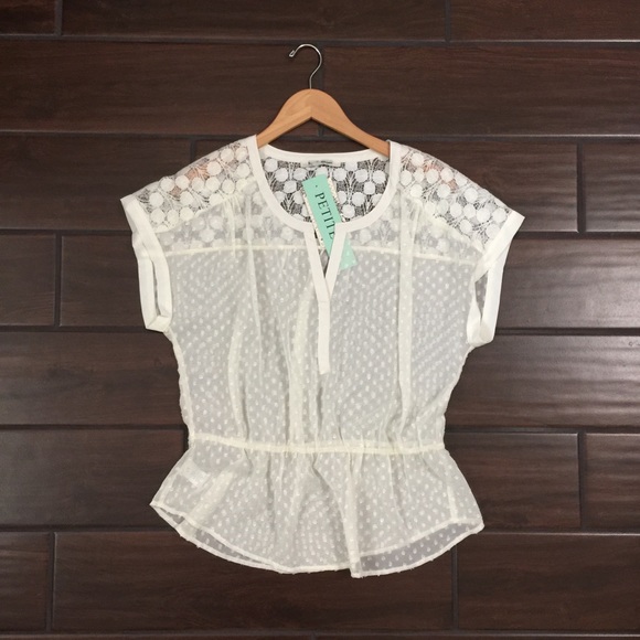 Black Rainn Tops - ➖REDUCED➖NWT Sheer Peplum Top💕